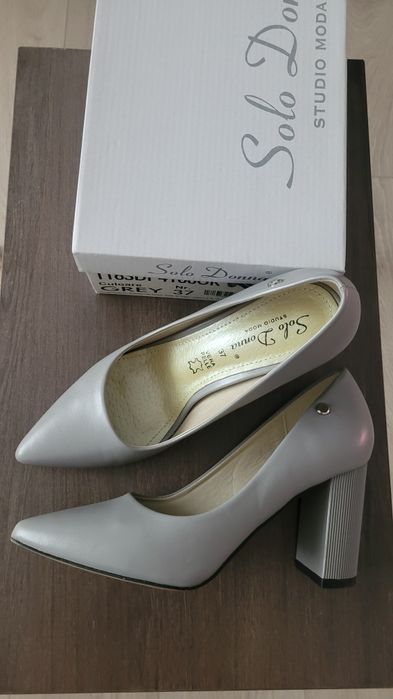 Pantofi stiletto cu toc gros-Solo Donna-Benvenutti