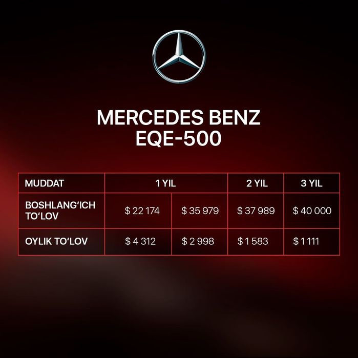 Mercedes EQE 500 | YANGI / НОВЫЙ | Probegsiz / Без пробега | Full