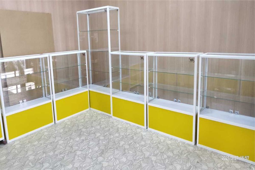 Прилавок витрина, стеклянная, metal oynaly vitrina va prilavkalar