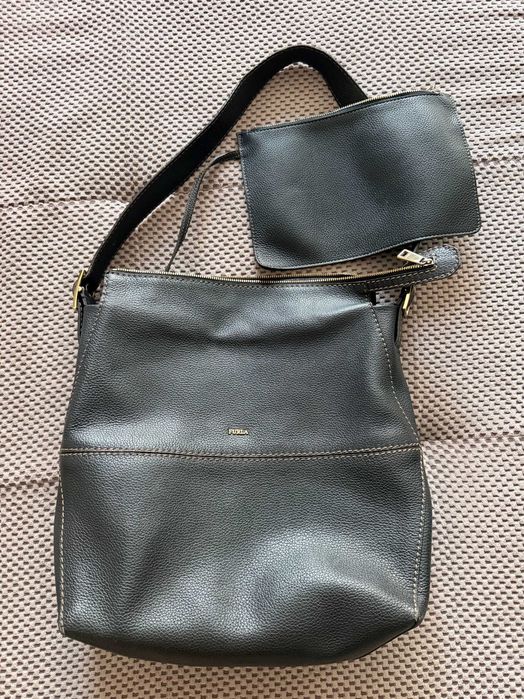 Geantă Furla originală neagră cu pouch