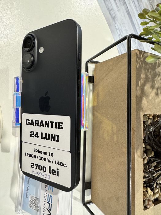iPhone 16 128GB 148 CICLURI Din magazin,cu garantie!