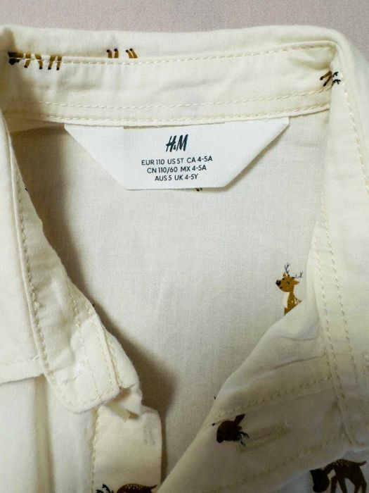 Camasa din bumbac cu reni pentru baieti H&M