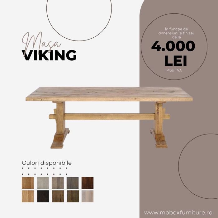 Masa din lemn de stejar-Posibilitate personalizare