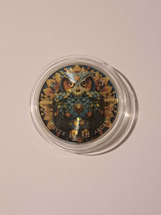 Красив сребърен бухал от Канада, 100 бр. за цял свят.