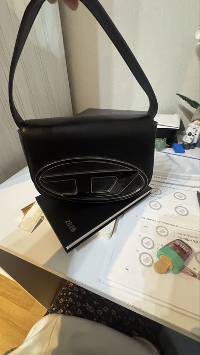 Сумка черная белая черная