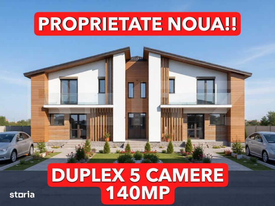 Duplex 4 camere 140 mp utili, 250 mp teren, Mosnita Noua