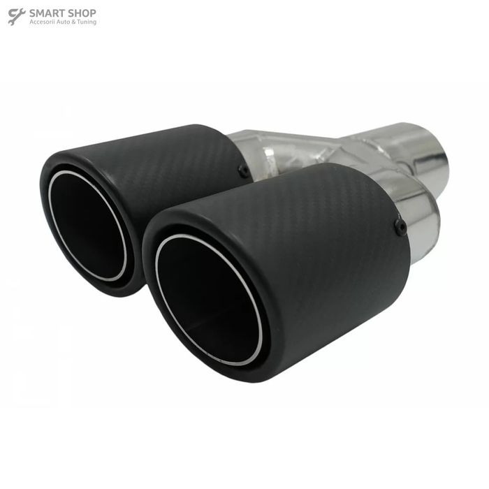 Bara Spate cu Toba Ornament Evacuare Fibra Carbon Mat BMW Seria 3 E46