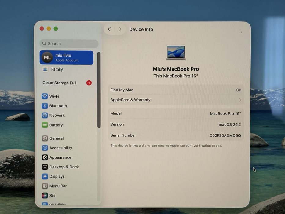 Vand MacBook Pro 16