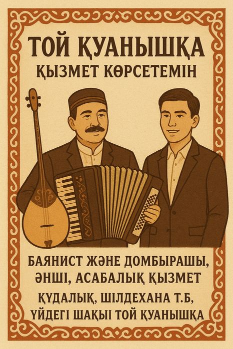 Той қуанышқа әншілік асабалық кызмет