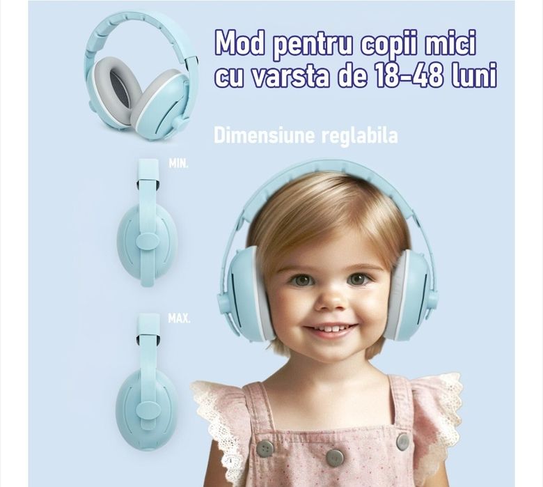 Casti 2in1 antifonice pt bebelusi
