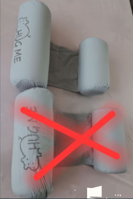 Rainy Бебешка възглавница против обръщане Hug me сива