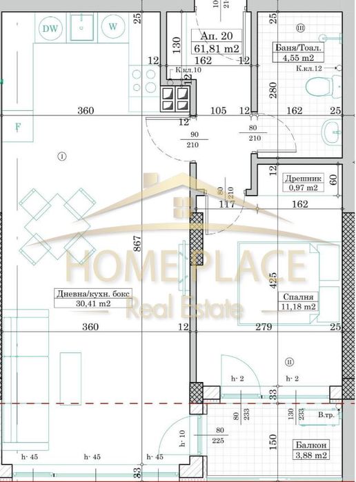 Продава се Двустаен апартамент в Варна, Левски - 72 кв.м за 1603 €/кв.м - Снимка #1