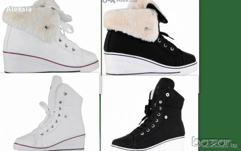 Чисто Нови уникални зимни кецове платформи в два цвята н.37