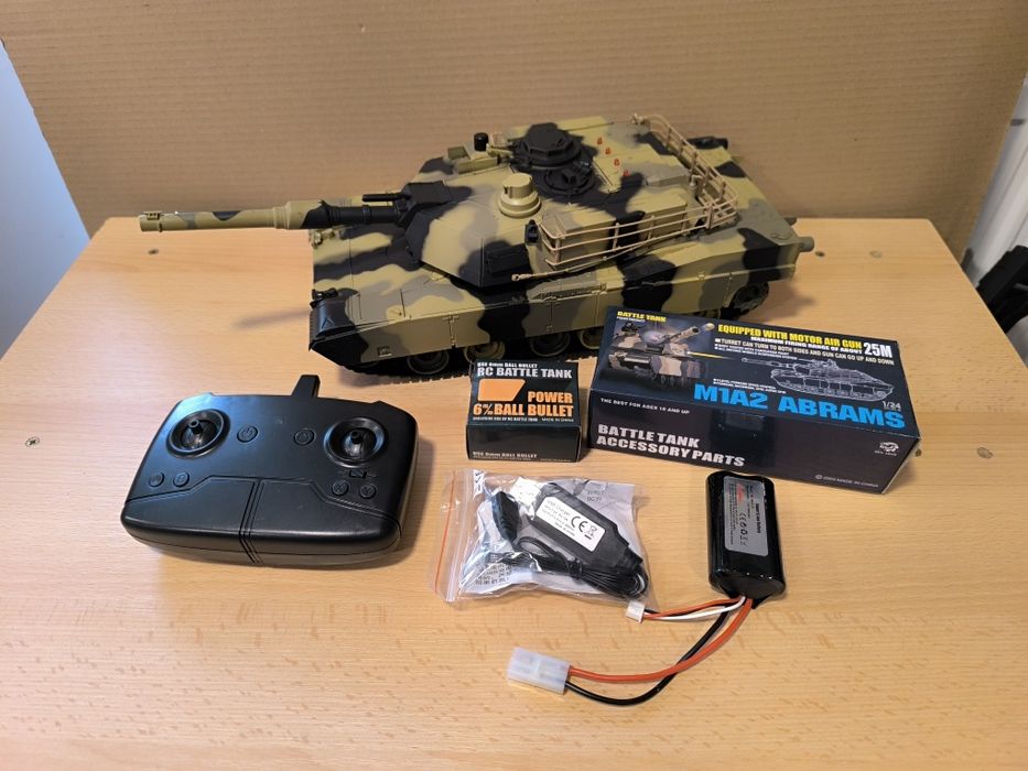 Tanc Radiocomandat Abrams sau Leopard 2.4ghz cu sunet scara 1:24, ASG