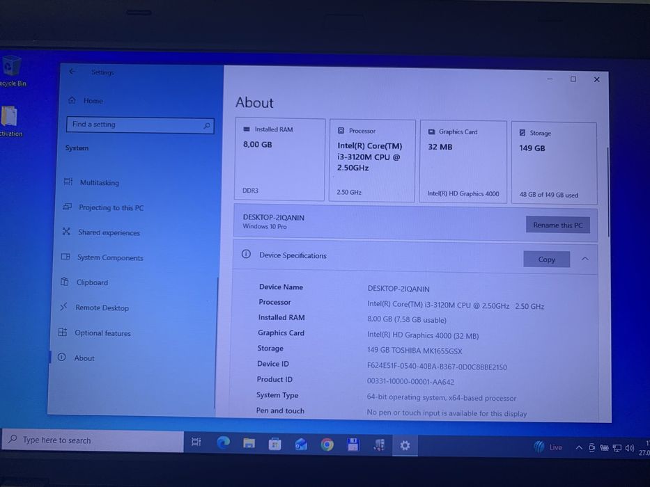 Vand Lenovo ThinkPad L530