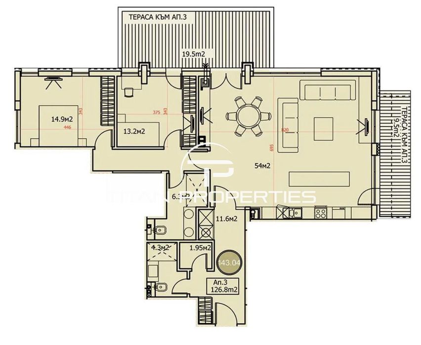 Тристаен за продажба в кв.Драгалевци