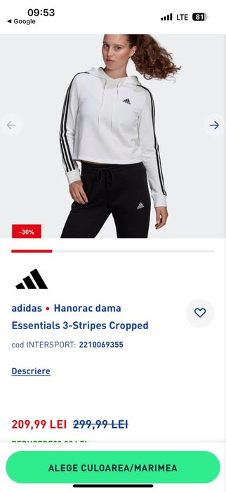 Hanorac dama Adidas oversize
