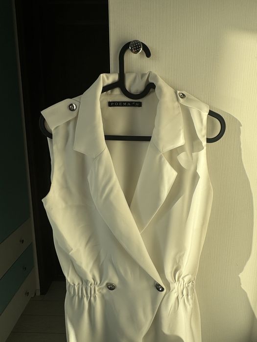 Salopeta Poema alba eleganta marimea 36