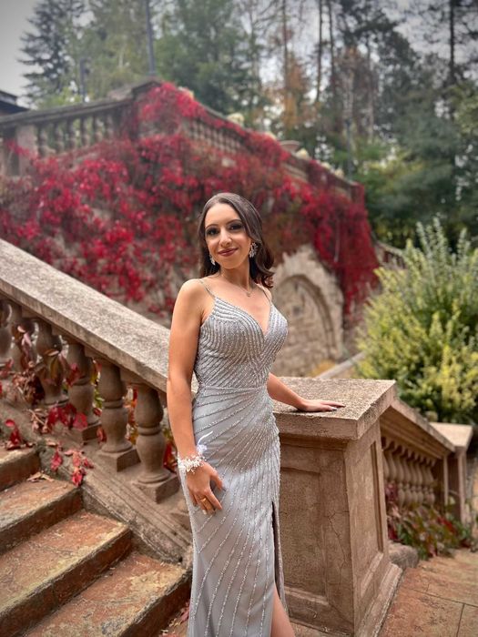 Официална рокля с камъни