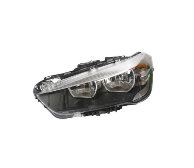 Far BMW X1 (F48), 06.2015-, partea stanga/dreapta, cu "lumina timp de zi" tip LED; H7+H7+PY21W; electric; argintiu; cu motor; halogen