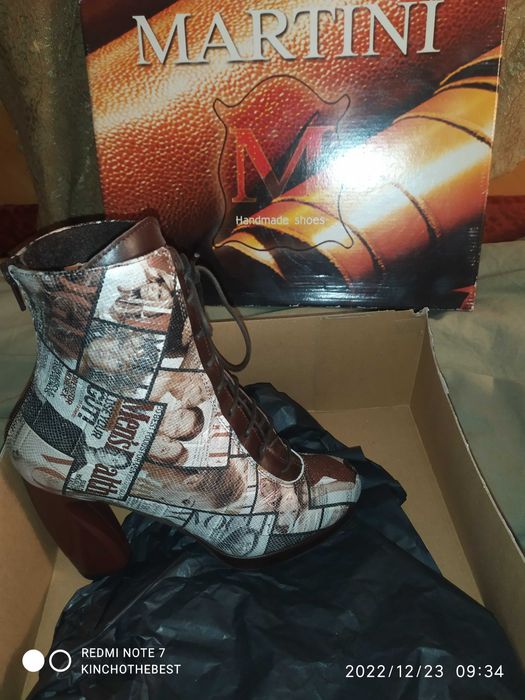 Боти с висок ток № 38 естествена кожа цена по договаряне