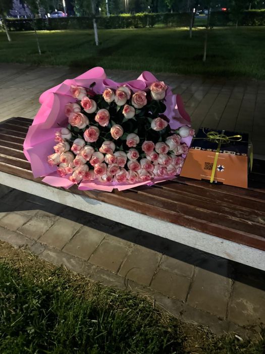 Цветы роза 51 чтук