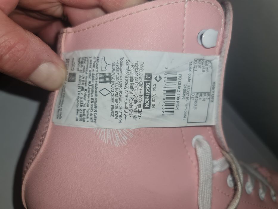 Role fete, 2+2 roti, marimea 37, culoare roz