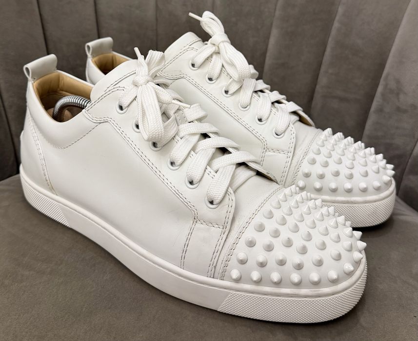 CHRISTIAN LOUBOUTIN Louis junior spike leather low trainers