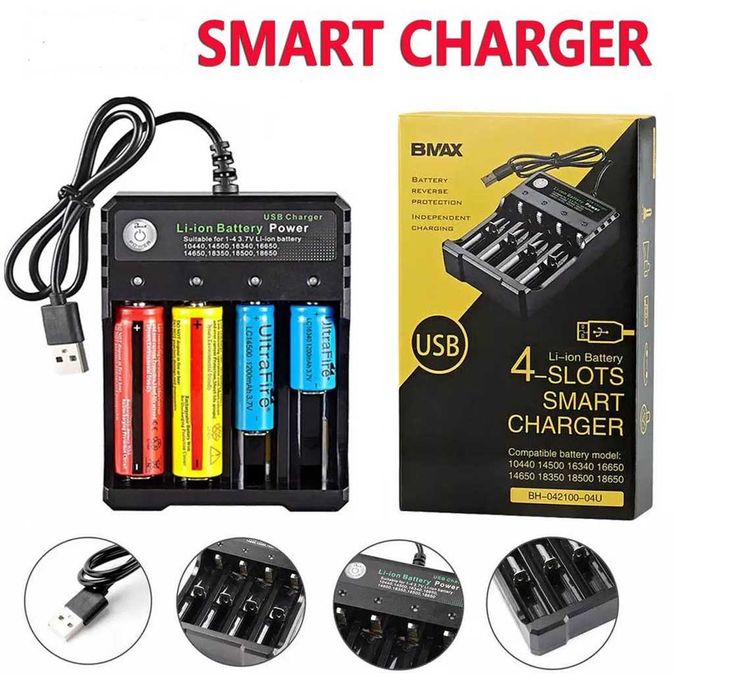 Incarcatoare smart acumulatori 18650 universale orice litiu cilindric
