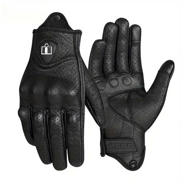 Кожени мото ръкавици тъч скрийн