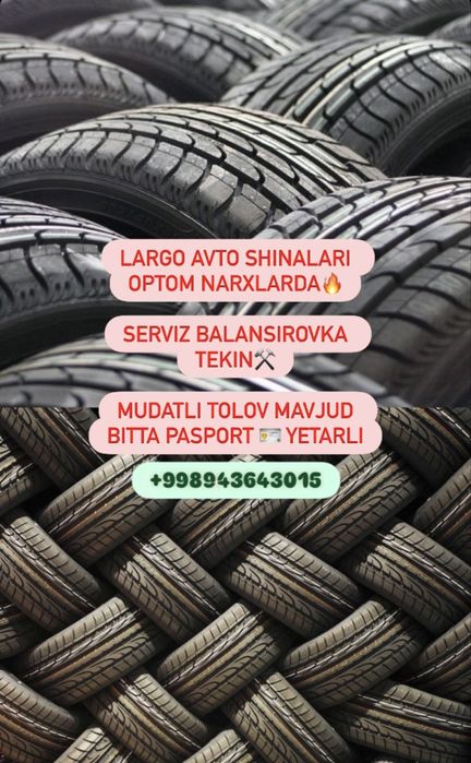Lagro avto shinalari optom narxlarda mudatli tolov bor