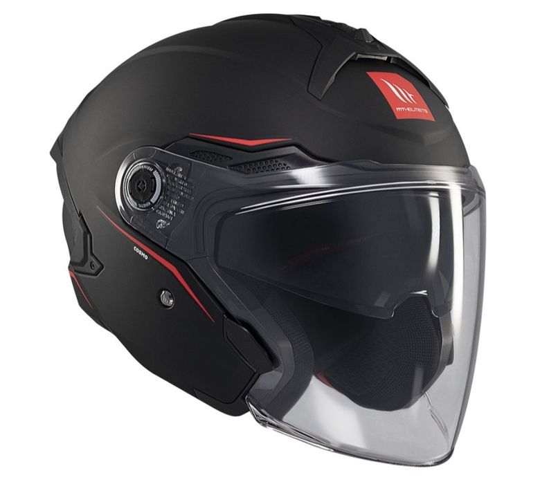 Casca moto open face MT Cosmo negru (ochelari soare) S, M, L, XL Nouă!