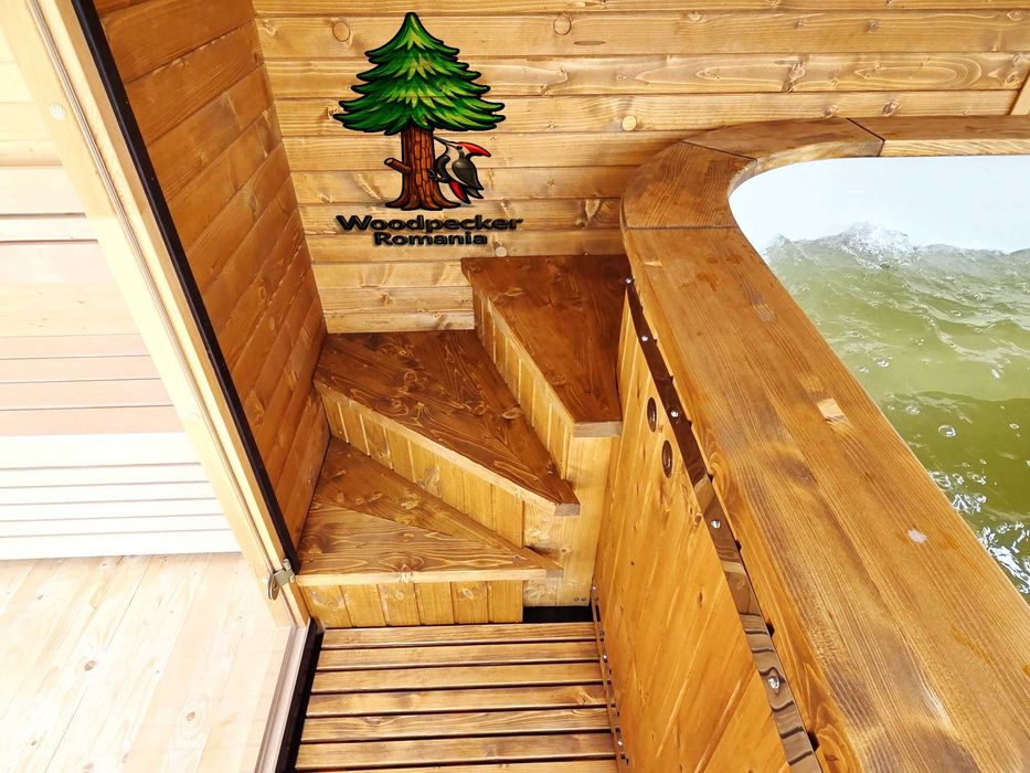 Sauna combinata cu jacuzzi