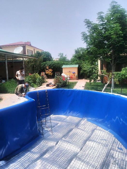 Ремонт Бассейнов , обшивка ПВХ пленкой (Тентом) срок службы: 5 Лет