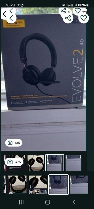 Căști profesionale jabra evolve 2 40