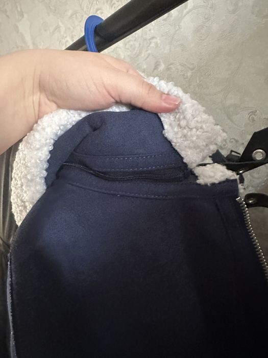 Дубленка синий весений-зимний