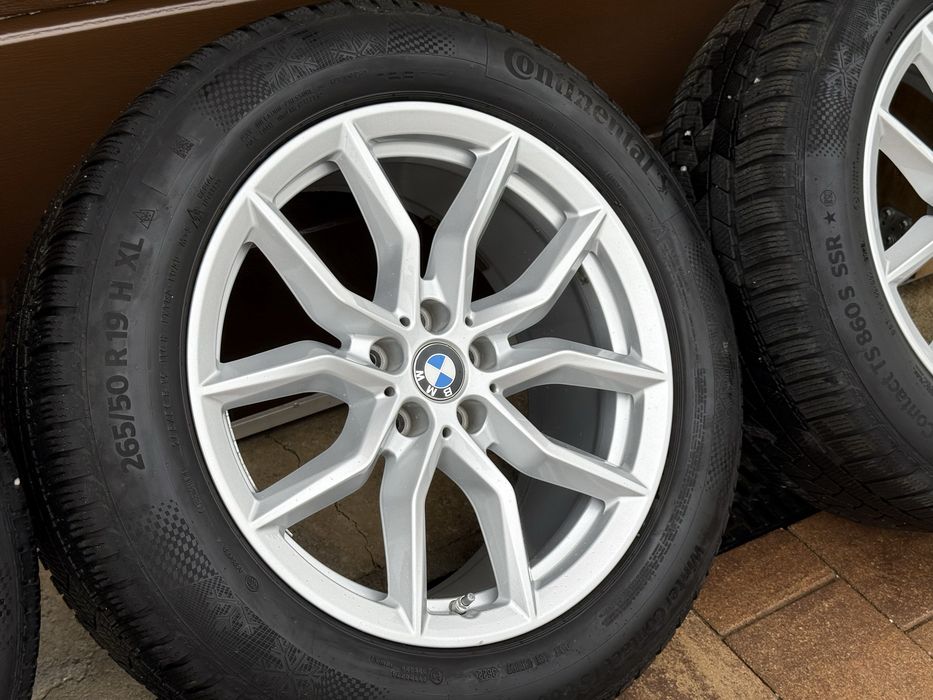 Roti complete iarnă BMW X5 X6 G05 G06 — Jante OE Style 734 + Continental WinterContact 265/50 R19