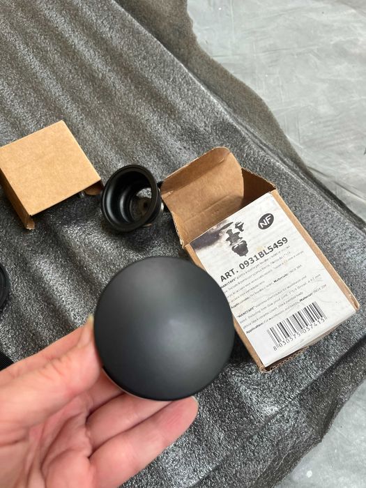 Витло за сифон за мивка Click-Clack черен мат Bonomini