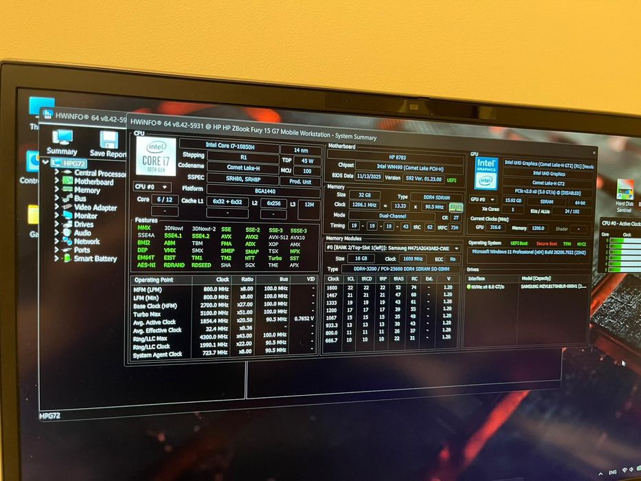 Laptop ZBook FURY G7 Intel i7