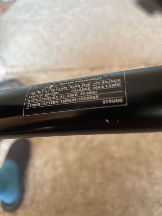 Тенис ракета  Crane Sports Micro Carbon Titanium 107 SQ In Tennis Racquet 4 1/2” Grip