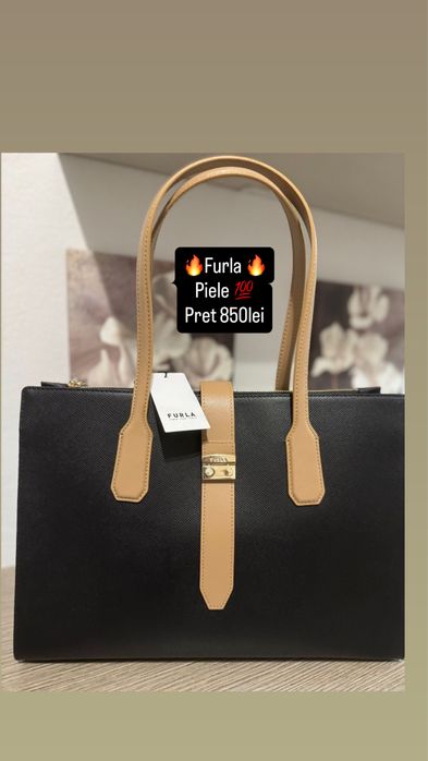 Genti Furla sau posete Coccinelle, noi, originale, piele, din Italia