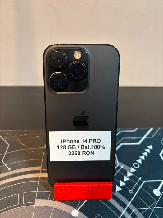 iPhone 14 PRO / 128 GB / Bat.100% / Garantie * Krom Amanet Margeanului *
