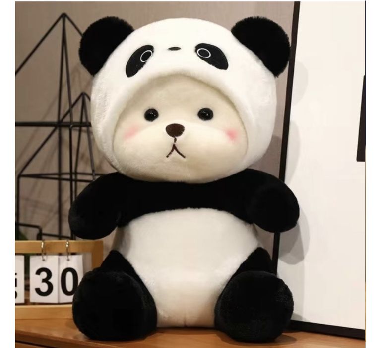 Мякая игрушка панда стич с капюшоном