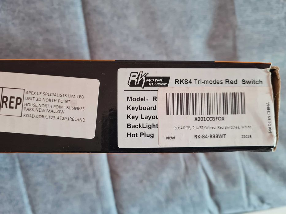 Mеханична клавиатура Royal Kludge 84 (RK84) 75% RGB безжична с HotSwap