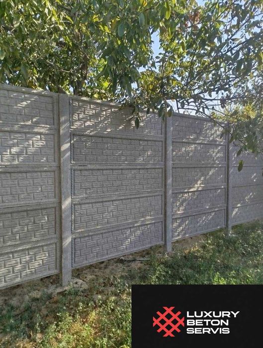 Декоративный бетонный забор