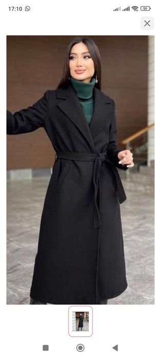 Пальто 42-44р чёрное