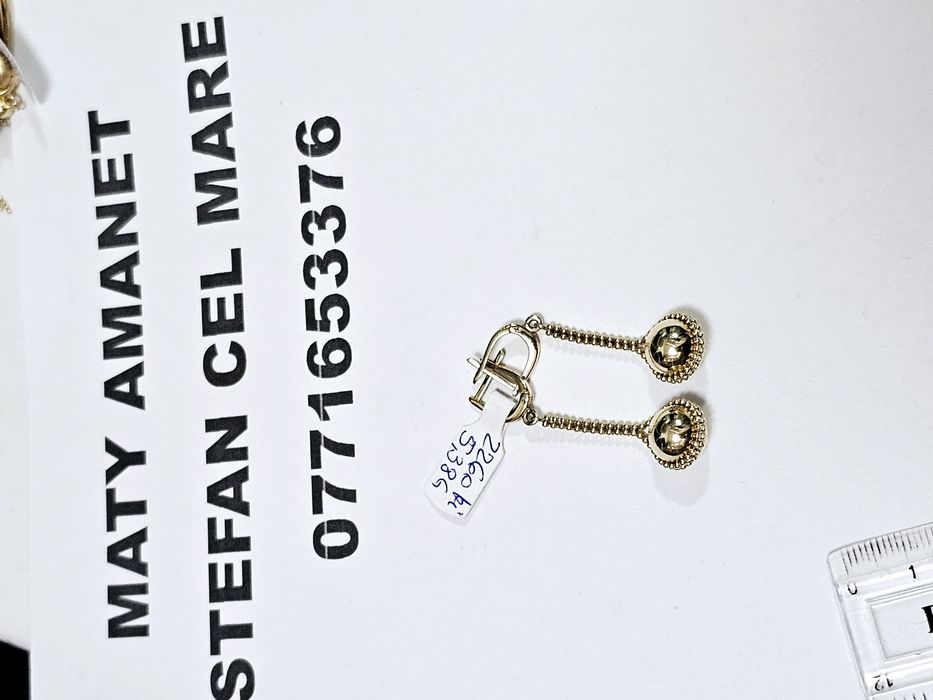 Vand cercei din aur 14 k 5.38 g cod 587