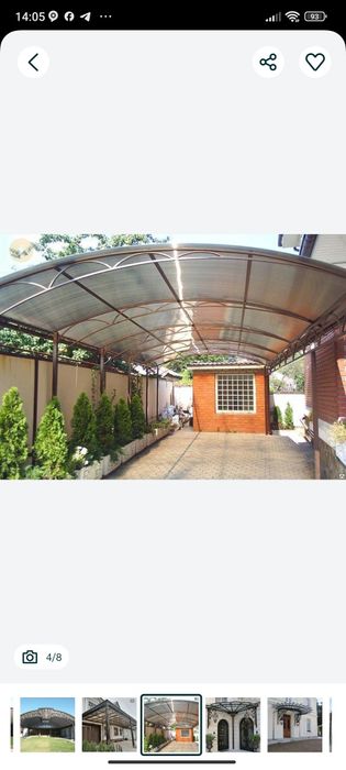 Навес Том базары крыши  теплицы металлоконструкции любой формы сложн