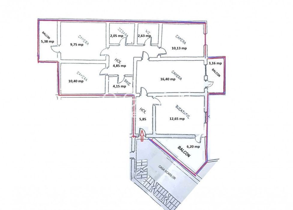 Apartament 4 cam. 90 mp. Ultracentral-Gara