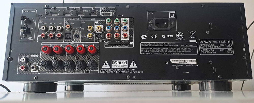 Receiver Denon AVR-1311 HDMI 3D DTS-HD Dolby TrueHD – RDS Amplificator